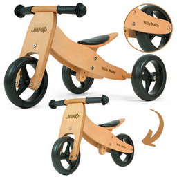 Rowerek trójkołowy drewniany rowerek biegowy jeździk Jake 2w1