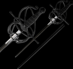 CZARNY RAPIER Z POCHWĄ (KS-5918BK)