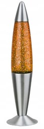 Duża Lampka Lawa Lampa Lava 42cm brokatowa Orange