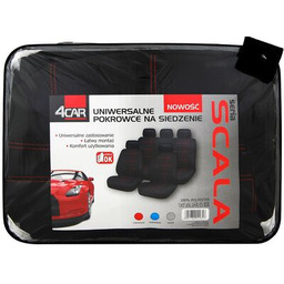 Pokrowce na siedzenia SCALA czerwone 4Car