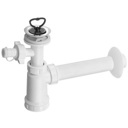 Syfon umywalkowy z przyłącze do pralki, korek