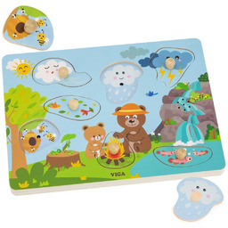 Viga Toys VIGA Puzzle Dźwiękowe Odkrywamy Naturę