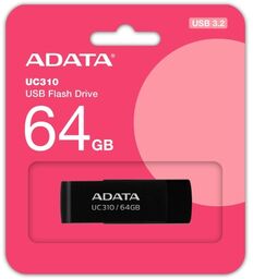 MEMORY DRIVE FLASH USB3.2 64GB/BLACK UC310-64G-RBK ADATA