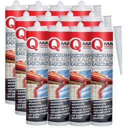 12X Silikon Dekarski Bezbarwny uszczelniacz kauczukowy 300 ml