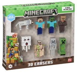 P.m.i. Kids World MINECRAFT 3D ERASERS - 8