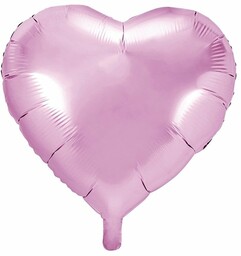 Balon foliowy Serce jasnoróżowe - 45 cm -