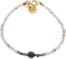 Skorulski Jewellery, Bransoletka, cięty Chalcedon, Szafir i srebro