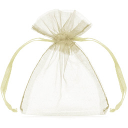 Woreczki z organzy kremowe - 7,5 x 10