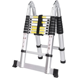Meditool Aluminiowa drabina teleskopowa 5 m, składana, drabina