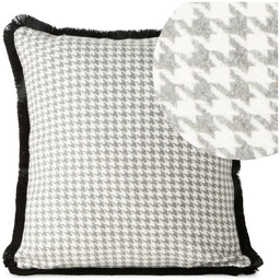 Poszewka 45 x 45 Dekoracyjna Pepitka2B Czar+Biały