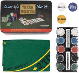 vidaXL Zestaw żetonów do pokera, 200 szt., 4