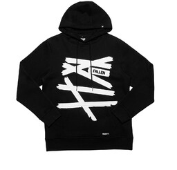 bluza FALLEN - Retro Hoodie Black White (BLACK