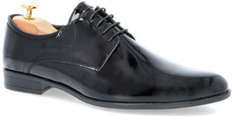 Lakierowane półbuty męskie - TAPI H-6914 CZARNE