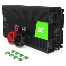 GREENCELL Przetwornica 12V na 230V 1500W/3000W Modyfikowana sinusoida