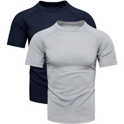 Dwupak męski t-shirt granatowy i szary Recea