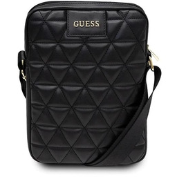 Guess Torba GUTB10QLBK 10" czarna/black Quilted Tablet Bag