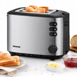 Toster Severin At 2514 srebrny/szary 850W stal nierdzewna