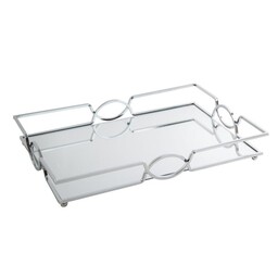 Eurofirany Taca metalowa 30x45x7 Leta 1 srebrna
