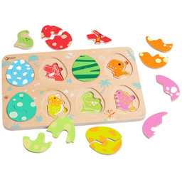 Classic World Drewniana Układanka Jajka Dinozaurów