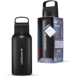 LifeStraw Go 2.0 Czarna stalowa butelka filtrująca 1L