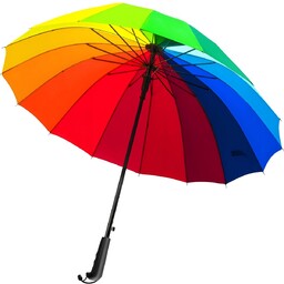 Duży Parasol Składany Parasolka Tęczowa Automatyczna Xl Kolorowa