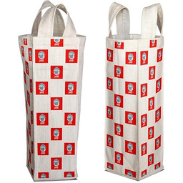 Bonamaison Bawełniana torba na wino z nadrukiem cyfrowym,