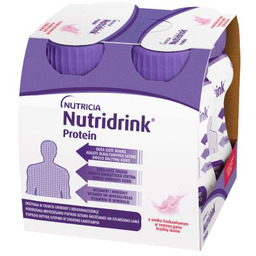 Nutridrink Protein truskawka, 4 x 125 ml