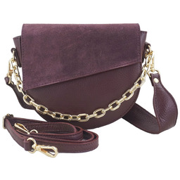 Barberinis Torebka skórzana z ozdobnym łańcuszkiem - Bordowa