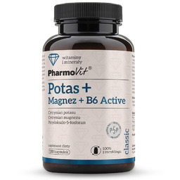 PHARMOVIT Potas + Magnez + B6 Active supelement