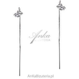 ankabizuteria.pl Kolczyki srebrne przeciągane ŁAPKI