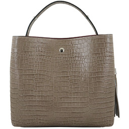 Barberinis Skórzany elegancki kuferek CROCO - Beżowy