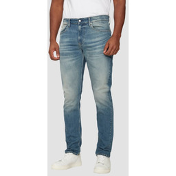CALVIN KLEIN Niebieskie męskie jeansy Skinny