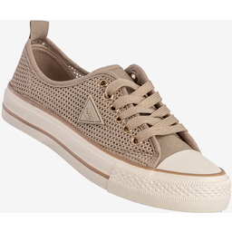 Trampki Damskie Ażurowe Buty Sportowe Khaki MSMG QY838-63