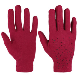 Moraj Bordowe Eleganckie Rękawiczki Damskie