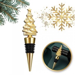 ECARLA Korek do wina świąteczny Boże Narodzenie Złota