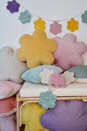 Girlanda dekoracyjna welwetowa kwiaty "Tęczowy bukiet"