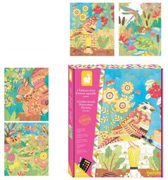 Janod, Zestaw kreatywny Złote kontury Ogród 6+, Janod