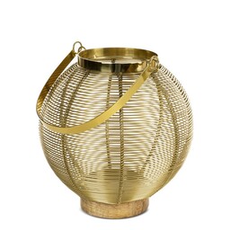 Eurofirany Lampion dekoracyjny 22x22x23 Mela złoty