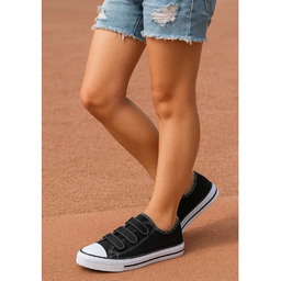 Trampki damskie czarne na rzepy