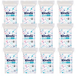 Kindii Pure Płatki Kosmetyczne Dla Niemowląt 12 x