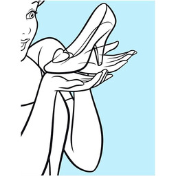 Disney obraz ścienny od Komar Cinderella Glass Shooe