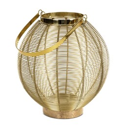 Eurofirany Lampion dekoracyjny 27x27x29 Mela złoty