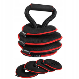 Bezpieczny kettlebell regulowany z antypoślizgową rączką 8.75 kg