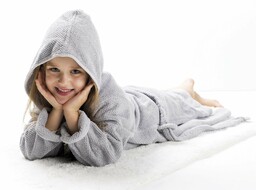 Graccioza Szlafrok dziecięcy Bee Waffle Silver