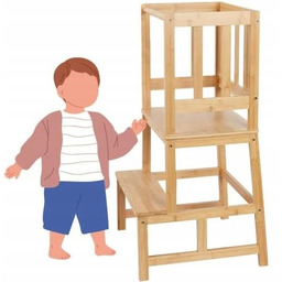 Kitchen Helper Pomocnik Kuchenny Stołek Bambusowy Dla Dzieci