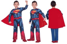 Strój Superman DeLuxe 122/128 Licencjonowany z mięśniami
