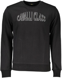 BLUZA BEZ ZAMKA CAVALLI CLASS CZARNA MĘSKA