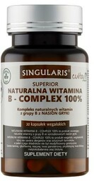 SINGULARIS Naturalna Witamina B-Complex 100%, 30 kapsułek