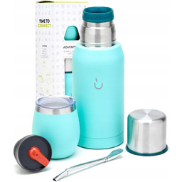 Podróżny Zestaw Do Yerba Mate Bombilla+ Termos 750ml+