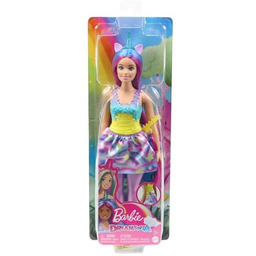 Lalka Jednorożec niebiesko-fioletowa Barbie Dreamtopia